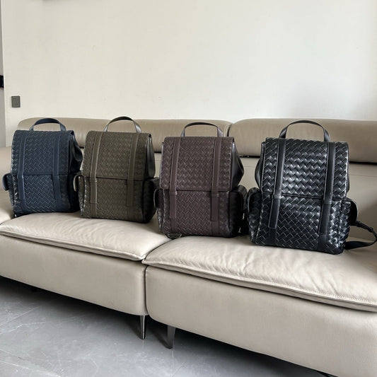 leather business school backpack,unisex,color display