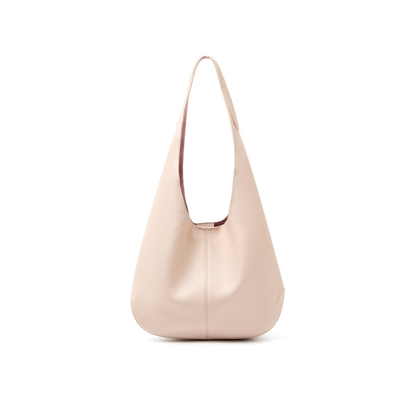 fanlosn skin pink leather underarm shoulder bag,women,front