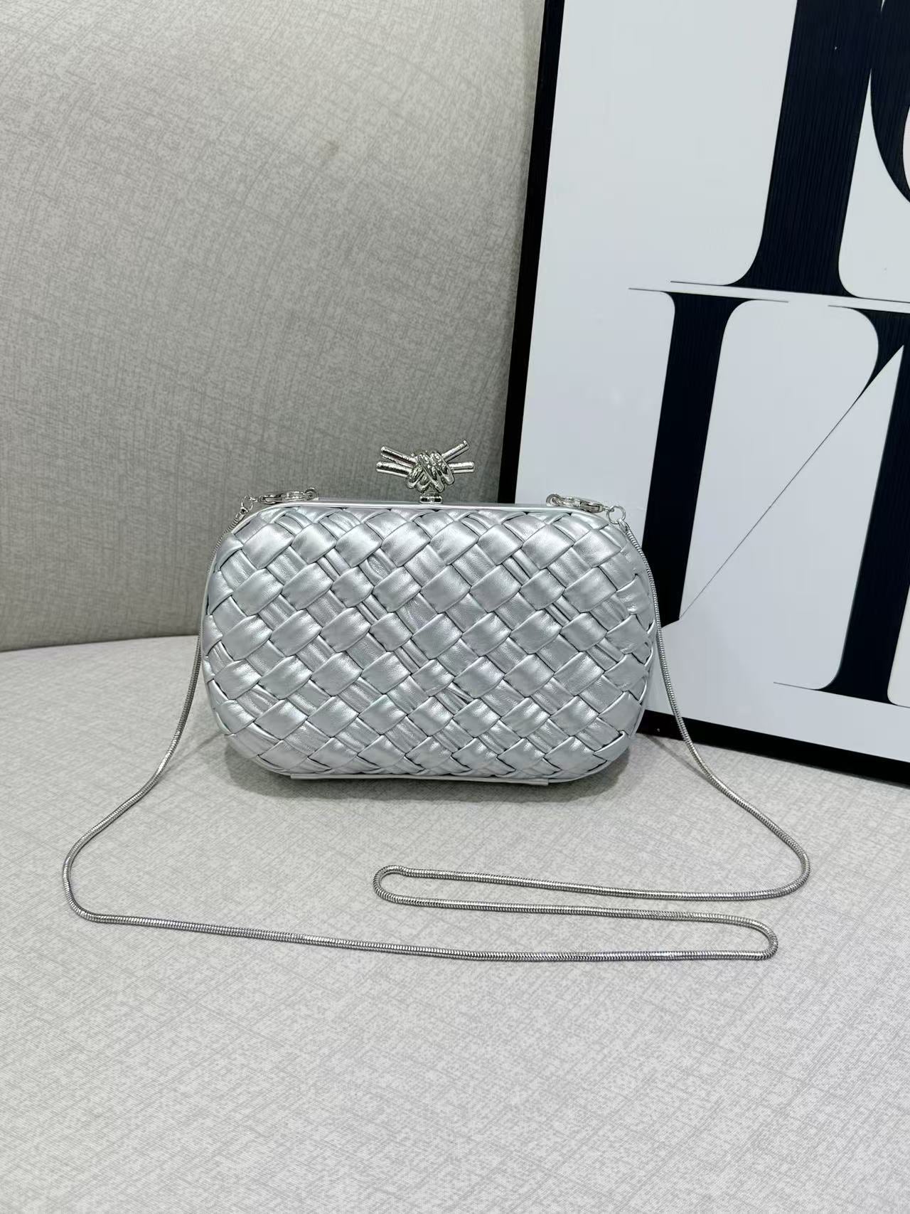 silver microfiber leather box bags,women,front