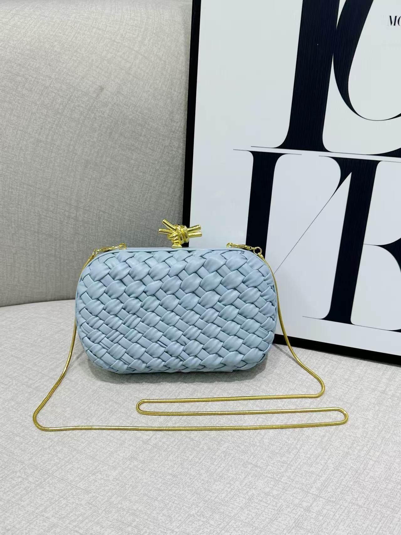 sky blue microfiber leather box bags,women,front