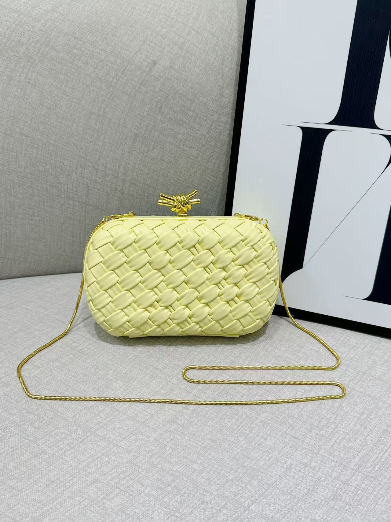 yellow microfiber leather box bags,women,front