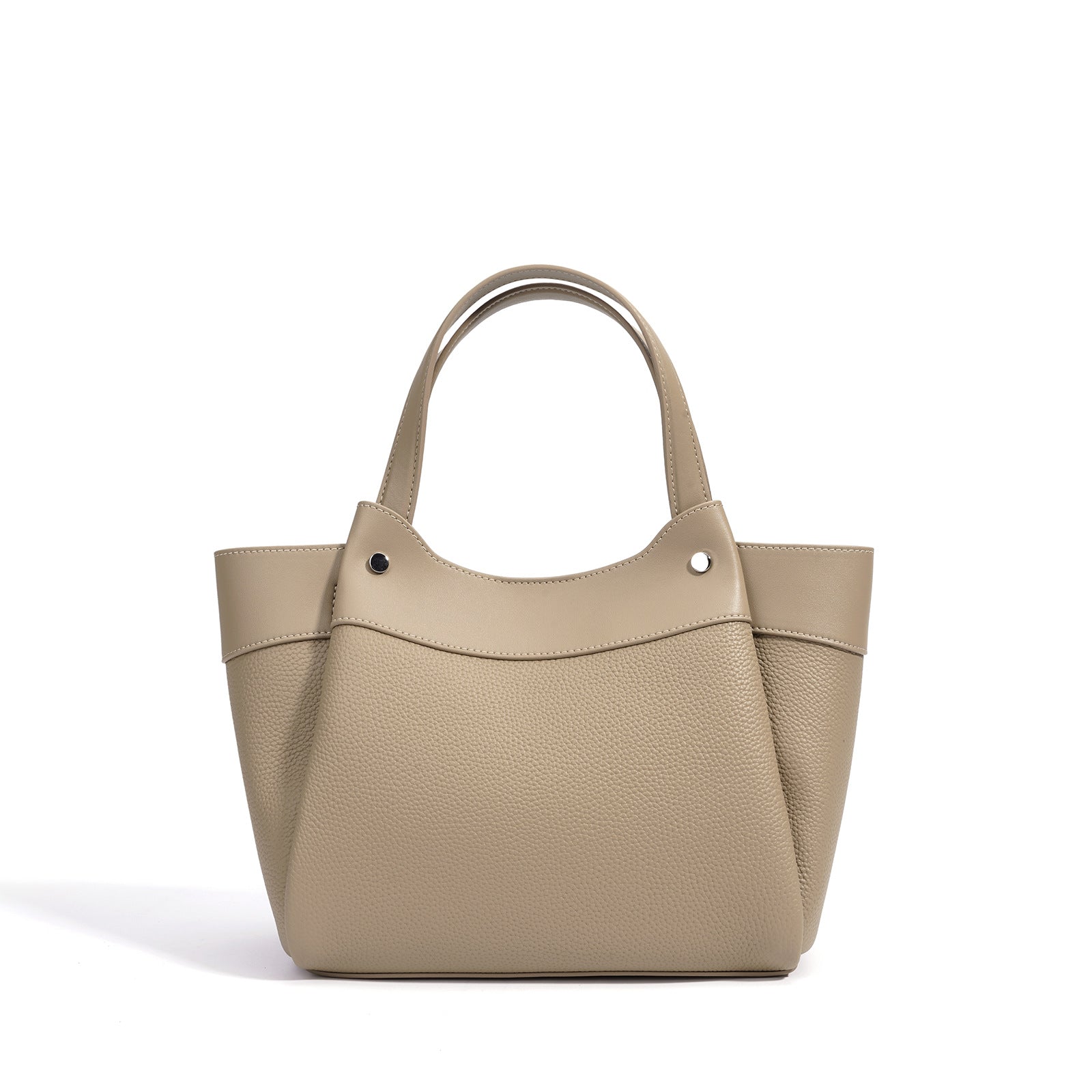 gray fanlosn leather bucket handbags,women,front 02