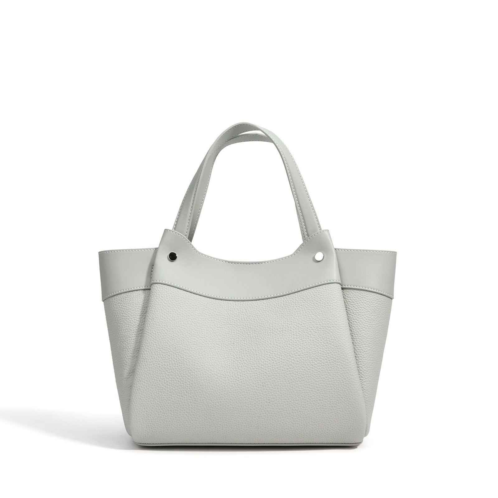 light gray fanlosn leather bucket handbags,women,front
