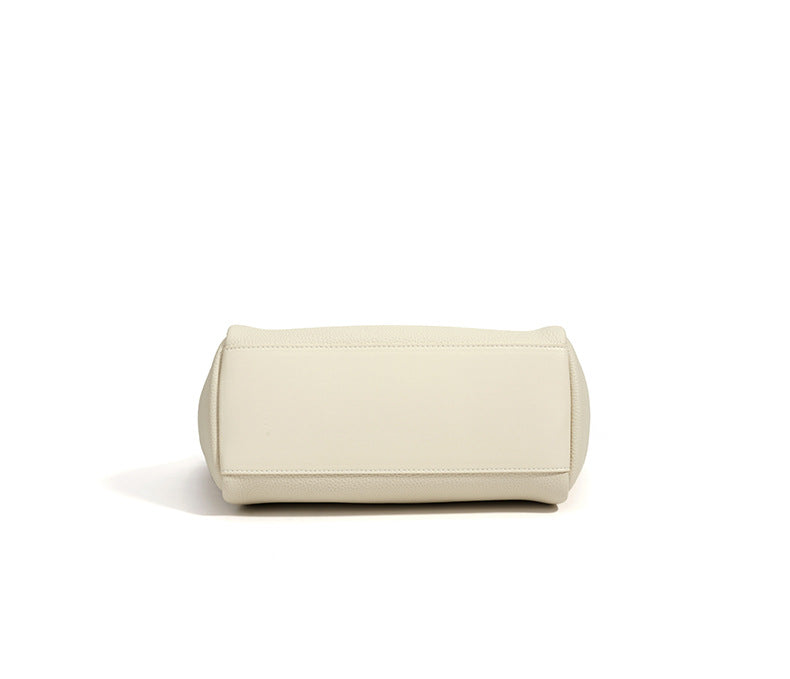 white fanlosn leather bucket handbags,women,bottom