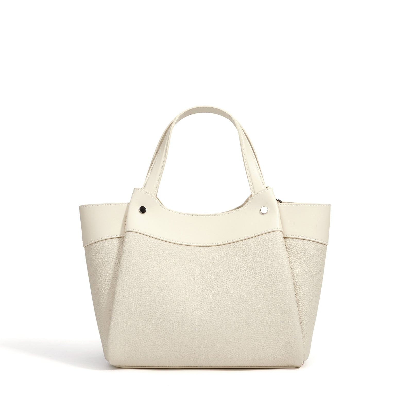 white fanlosn leather bucket handbags,women,front 02