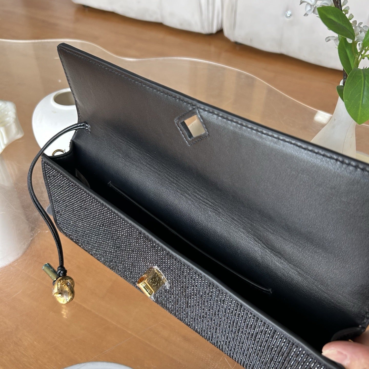 black fanlosn rhinestone clutch evening bag,women,detail 05