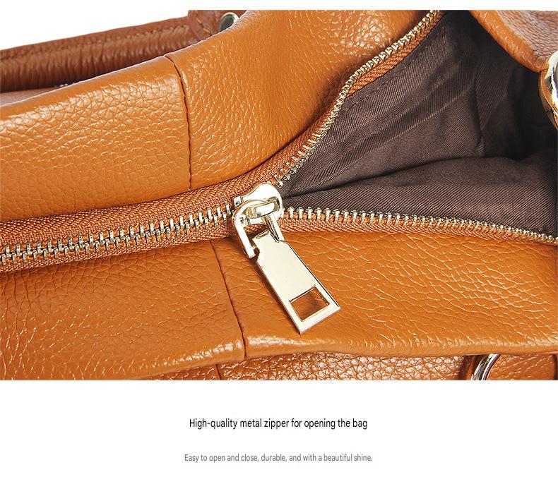 fanlosn yellow ochre leather crossbody handbag,women,detail 03