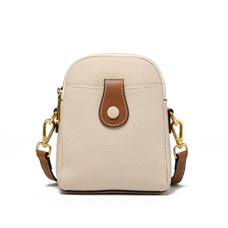 fanlosn milkshake white leather crossbody phone bag,women,front