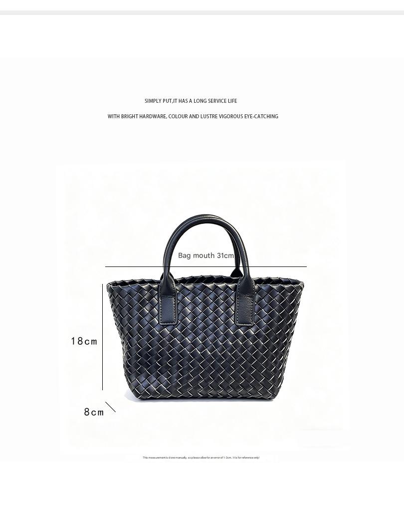black fanlosn woven leather handbag,women,dimensions