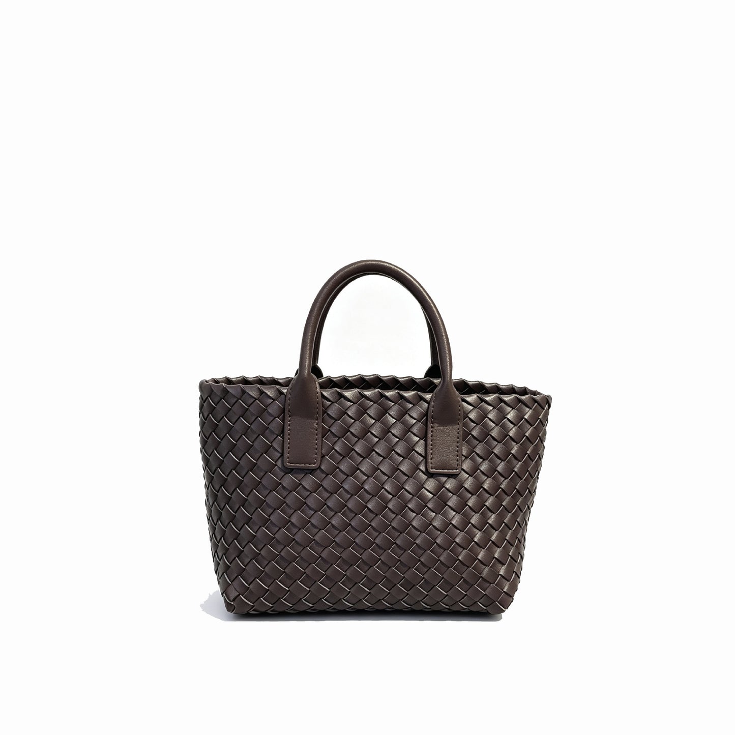 coffee fanlosn woven leather handbag,women,front