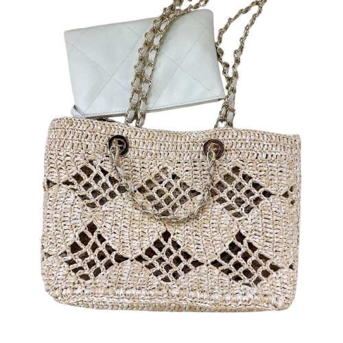 beige raffia hollow handbags,women,front 02