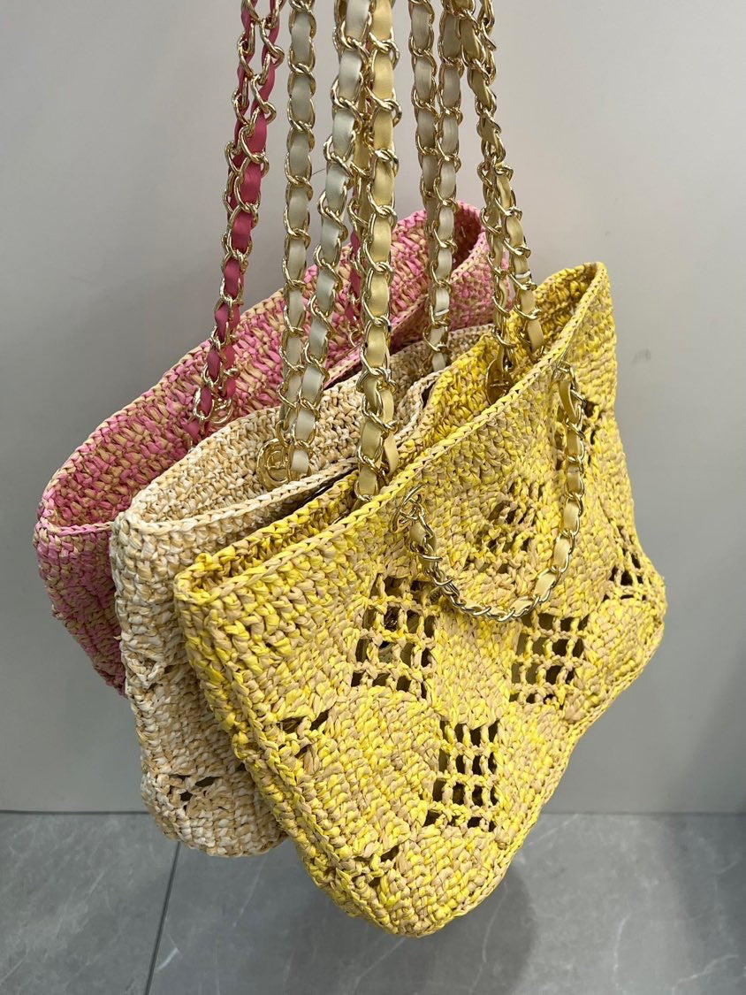 raffia hollow handbags,women,color display 02