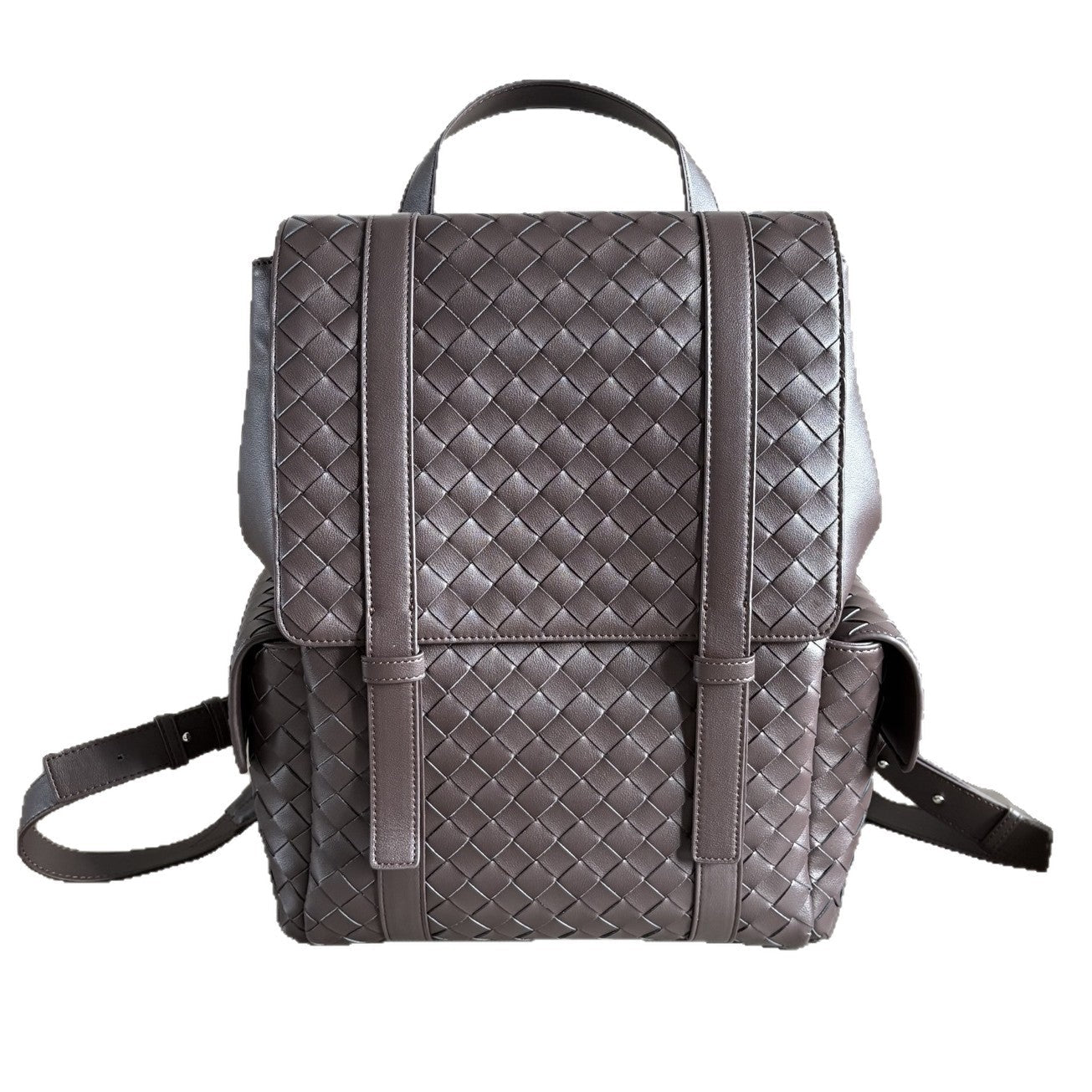 coffee leather business school backpack,unisex,front