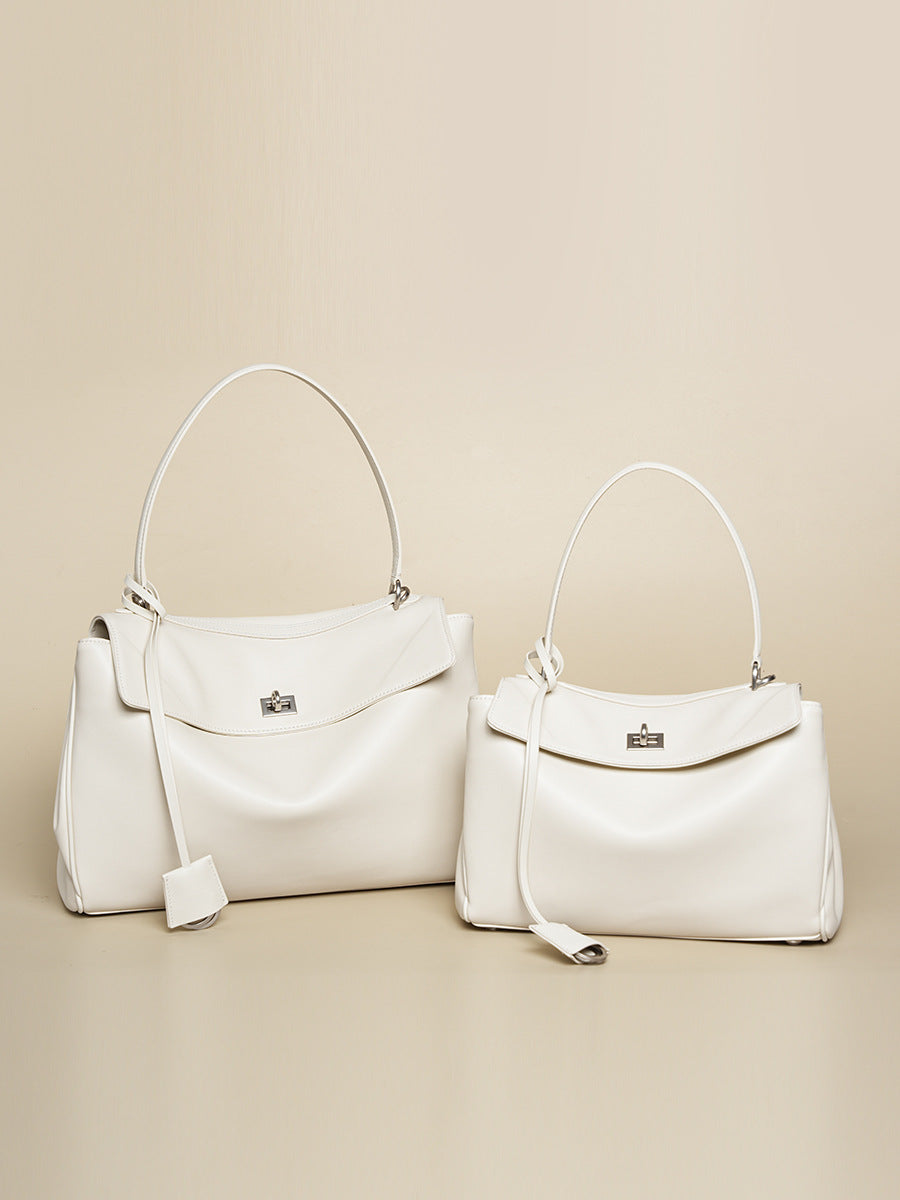  white leather handbags big and small,women ,front