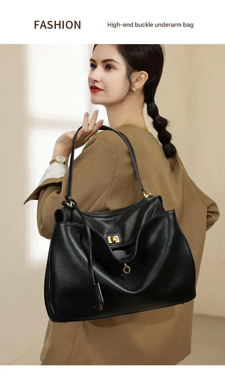 black leather handbags,women,model display 02