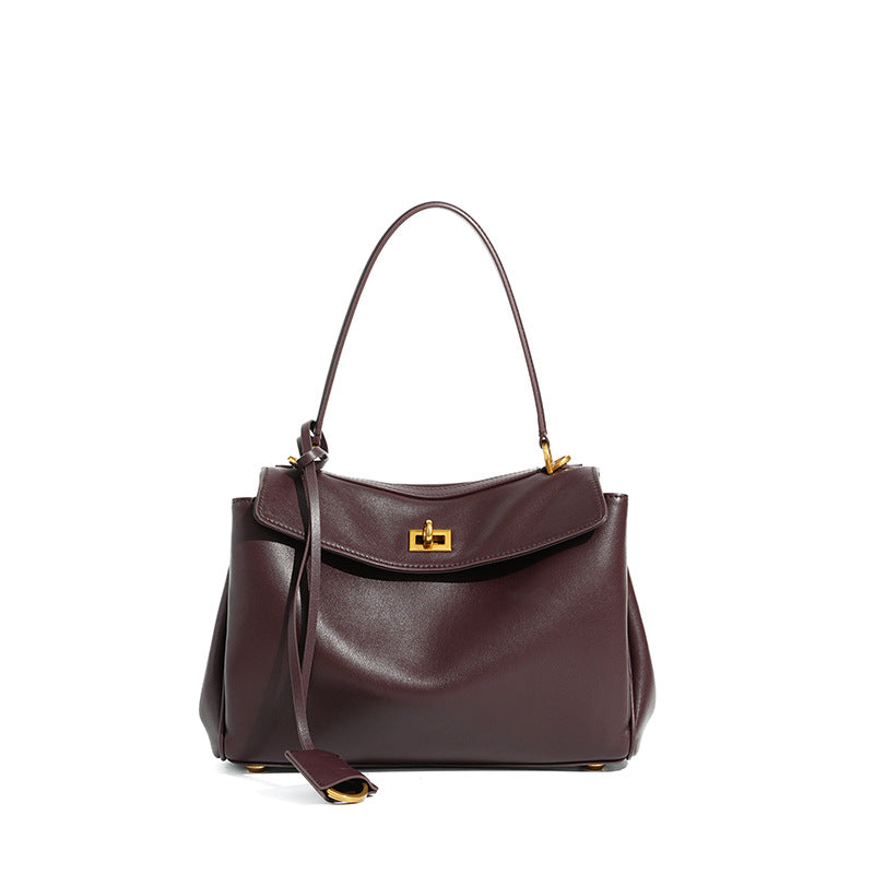 coffee leather small size handbags,women,front