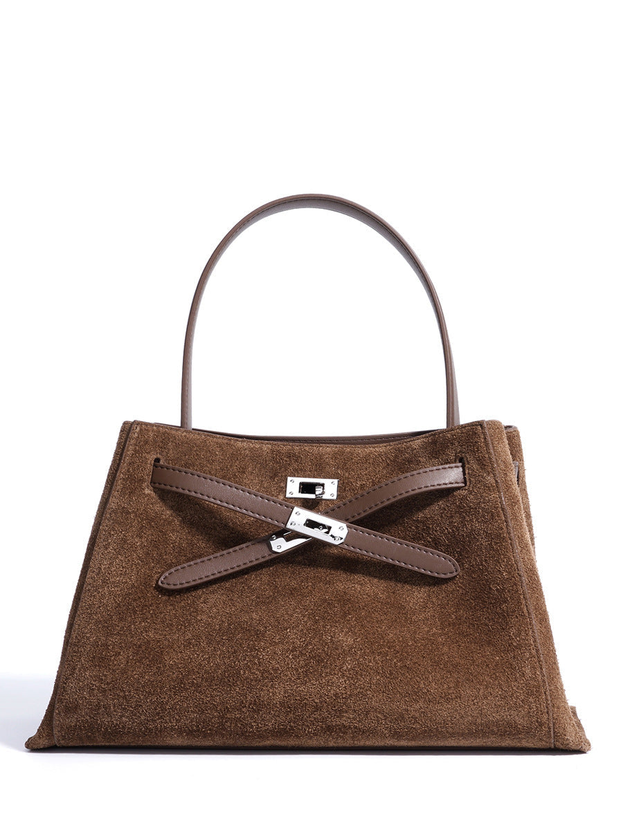 brown suede leather purses and handbags,women,front