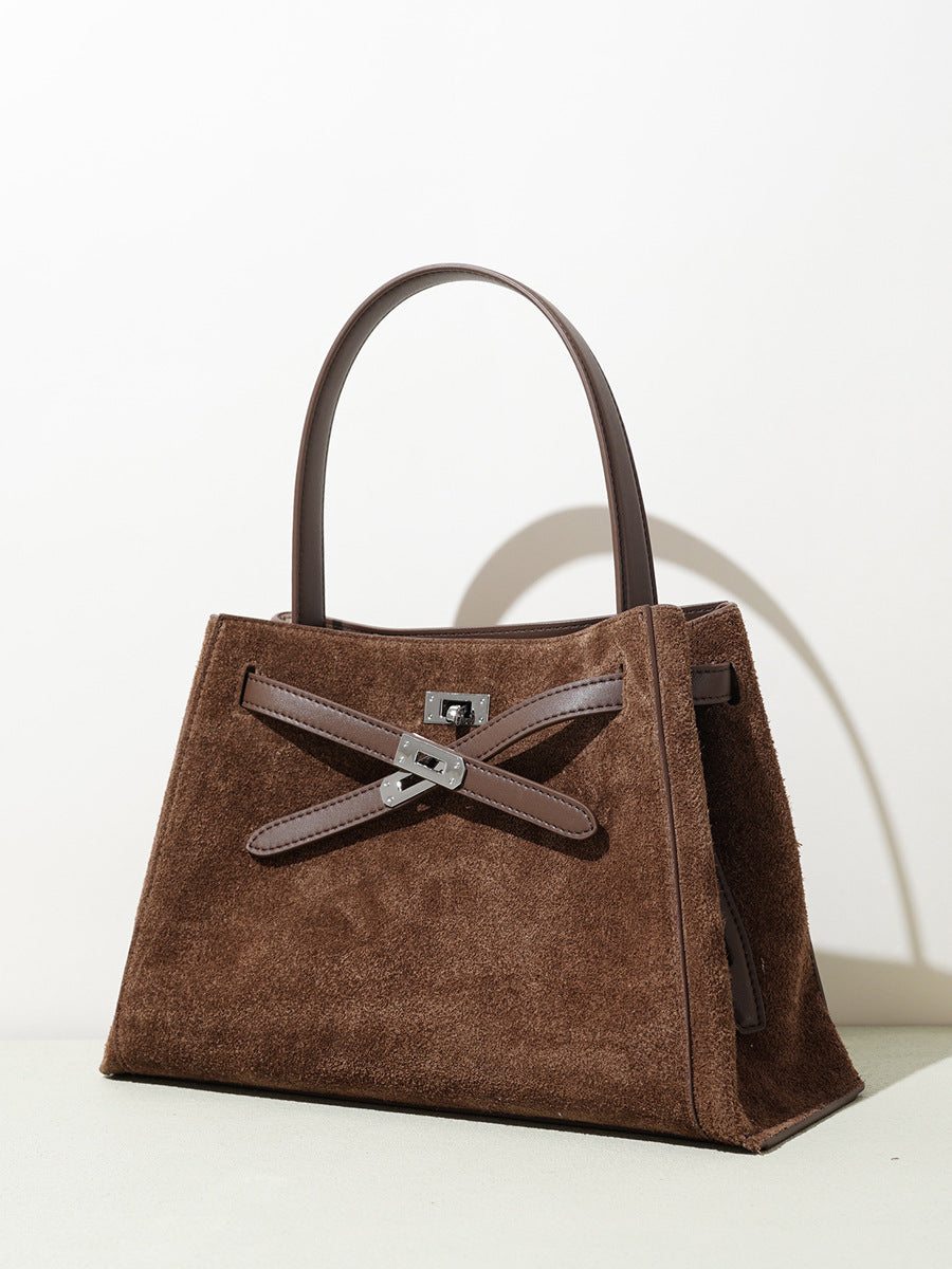 brown suede leather purses and handbags,women,side