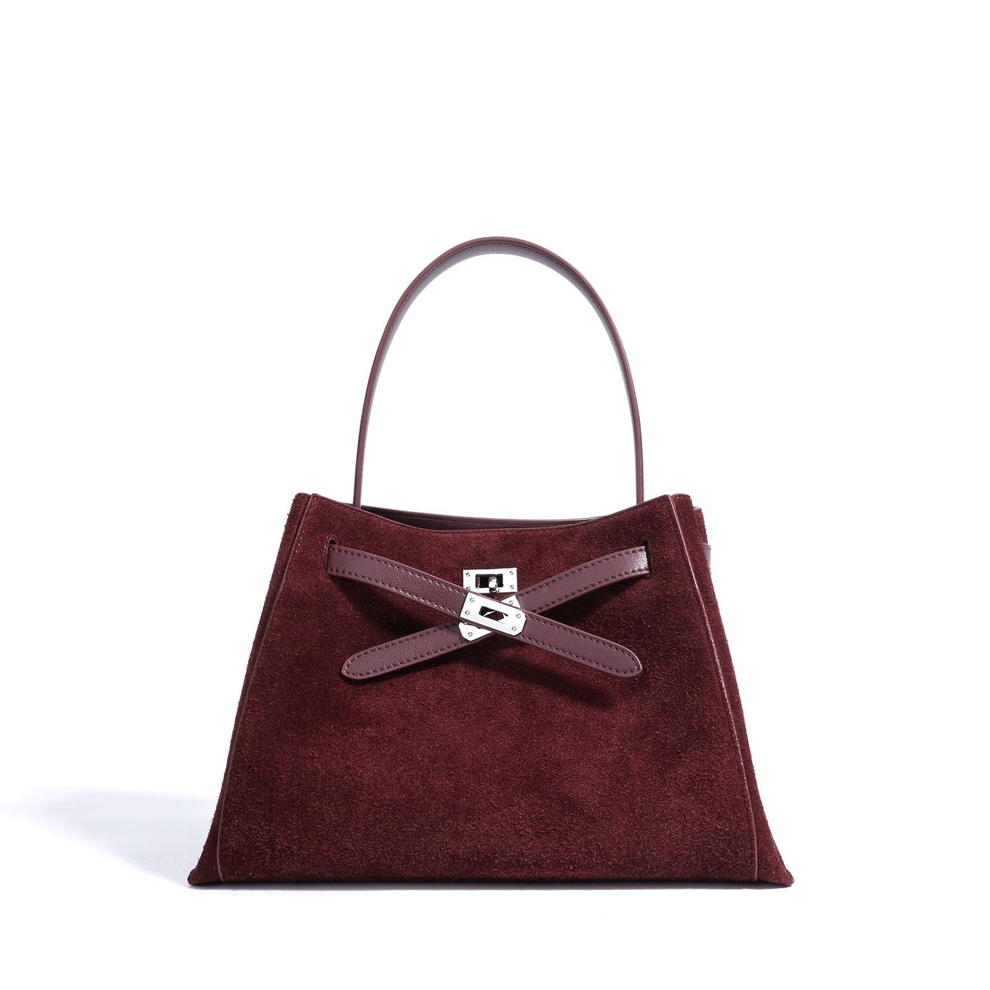 burgundy suede leather purses and handbags,women,front