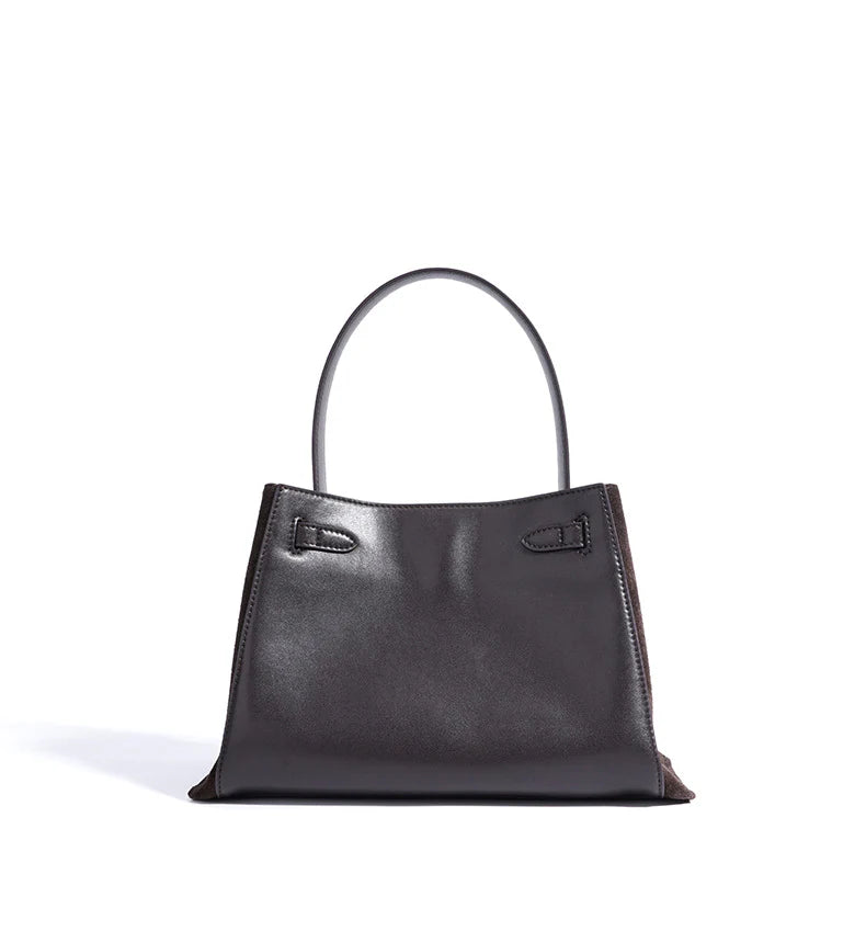 coffee suede leather purses and handbags,women,back