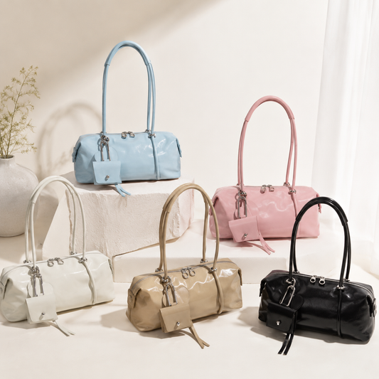 fanlosn lake blue leather small shoulder bag,women,color display