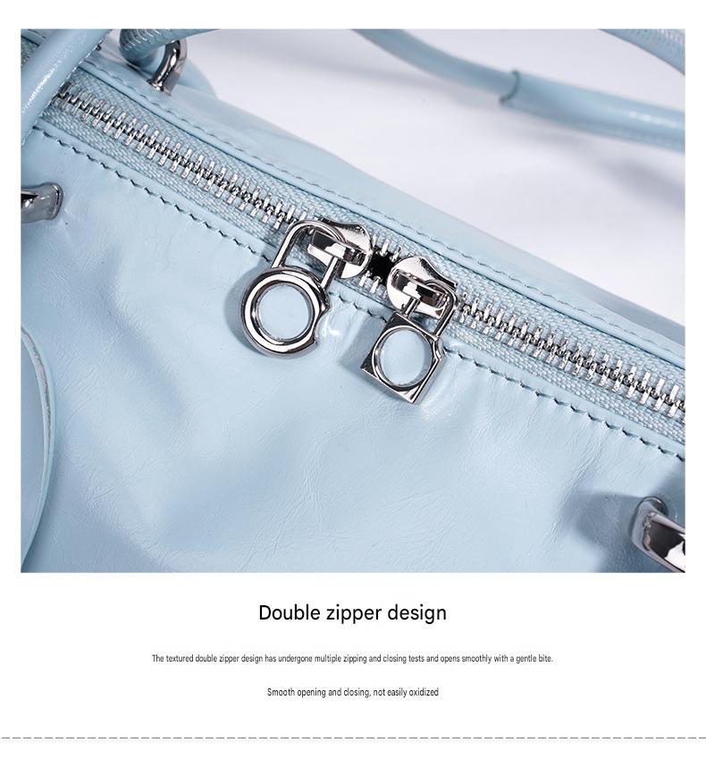 fanlosn lake blue leather small shoulder bag,women,detail 02