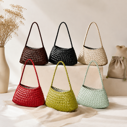 fanlosn lemon yellow pu woven shoulder bag,women,color display