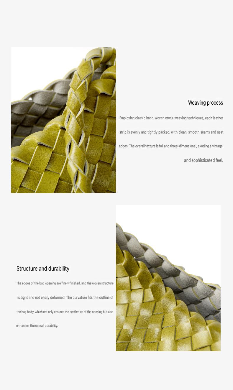 fanlosn lemon yellow pu woven shoulder bag,women,detail 02