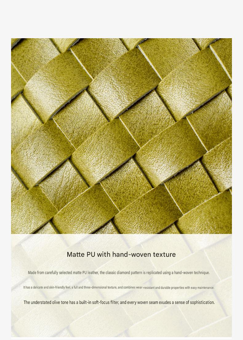 fanlosn lemon yellow pu woven shoulder bag,women,detail
