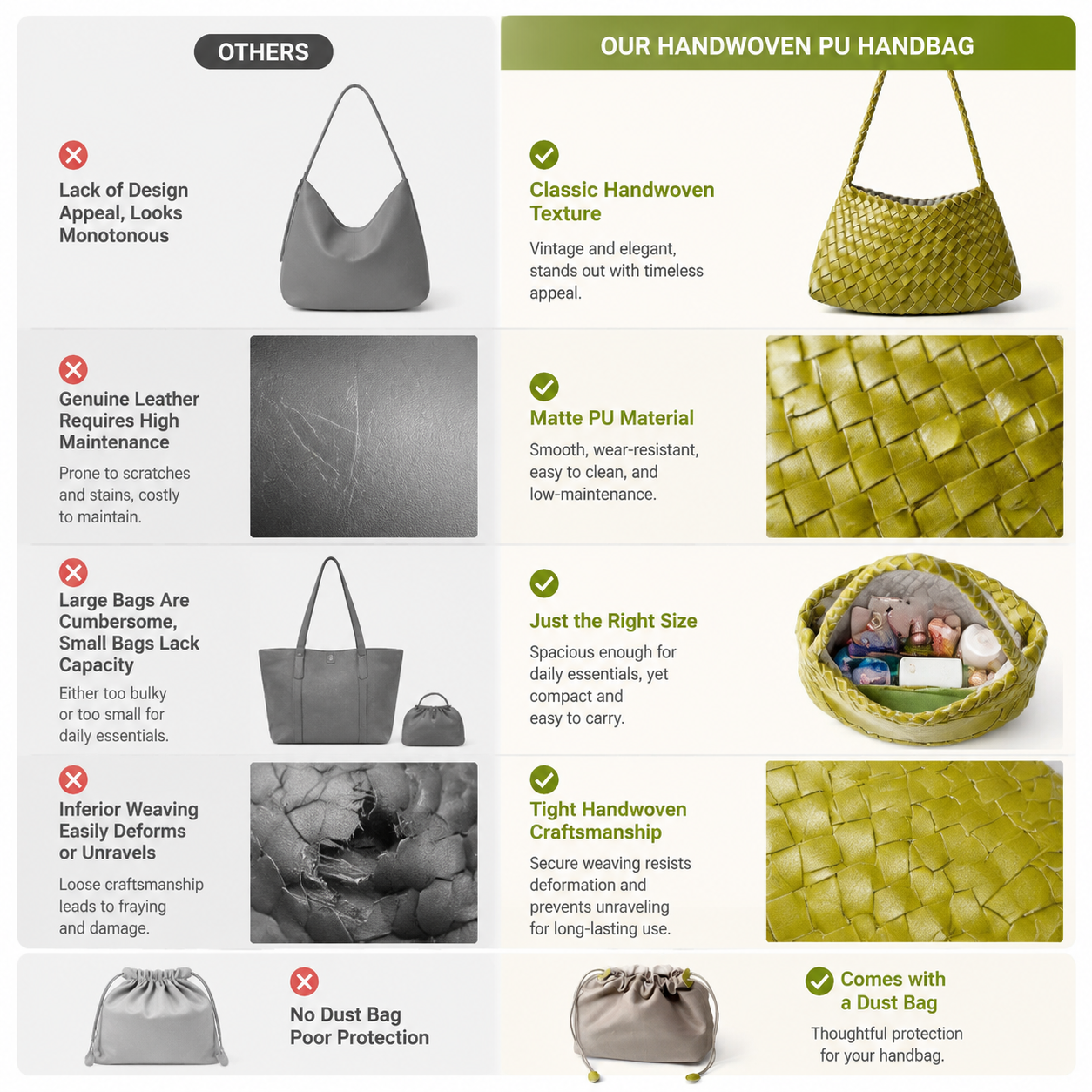 fanlosn lemon yellow pu woven shoulder bag,women,detail