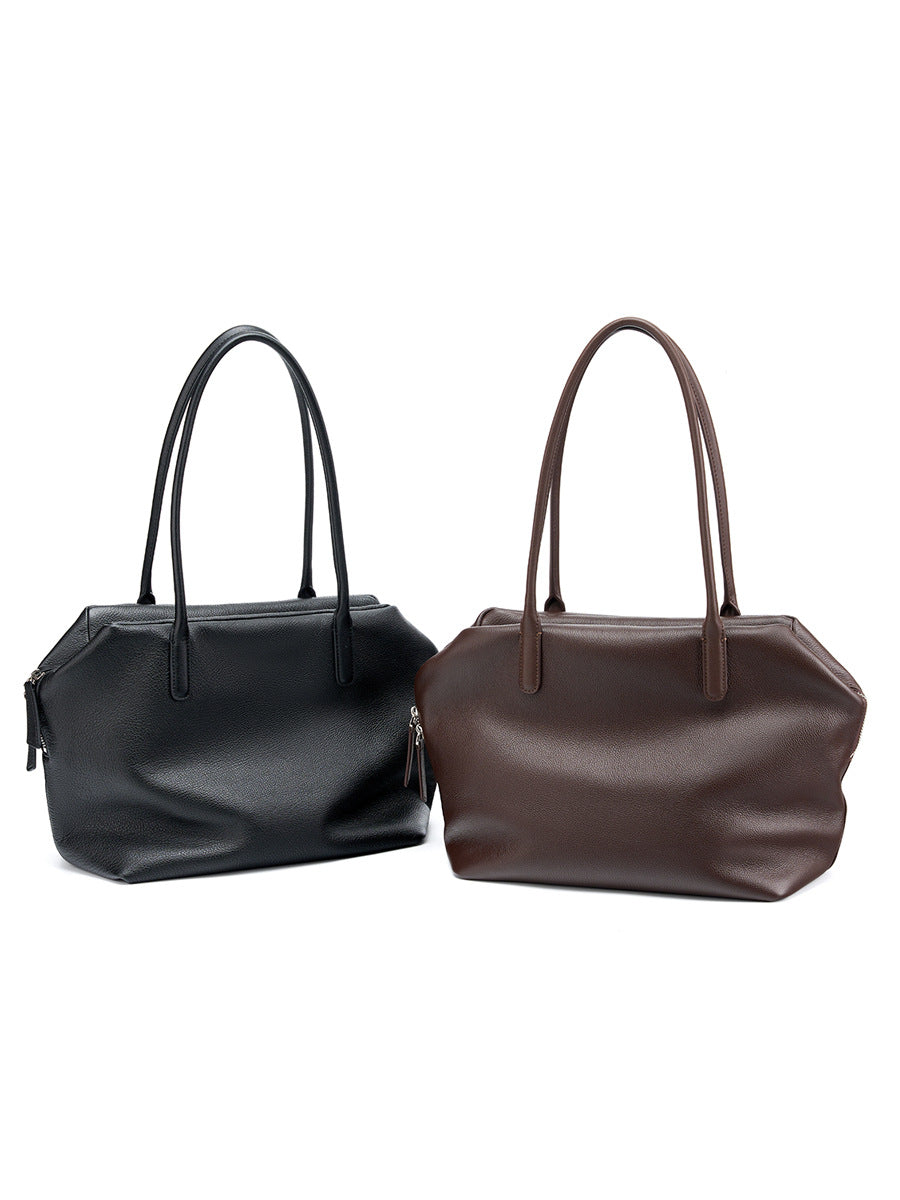 coffee leather shoulder tote bag,women,color display