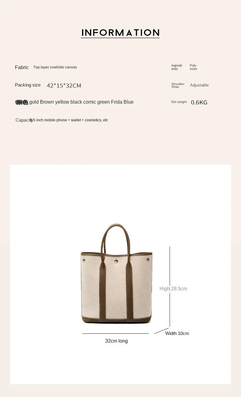 khaki fanlosn canvas stitching leather small handbag,ladies,dimensions