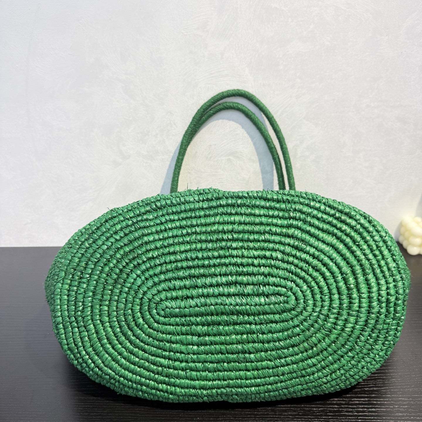 fanlosn green raffia tote bag,women,bottom