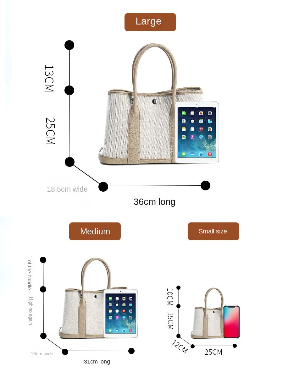 gray fanlosn canvas tote garden bag,women,dimensions