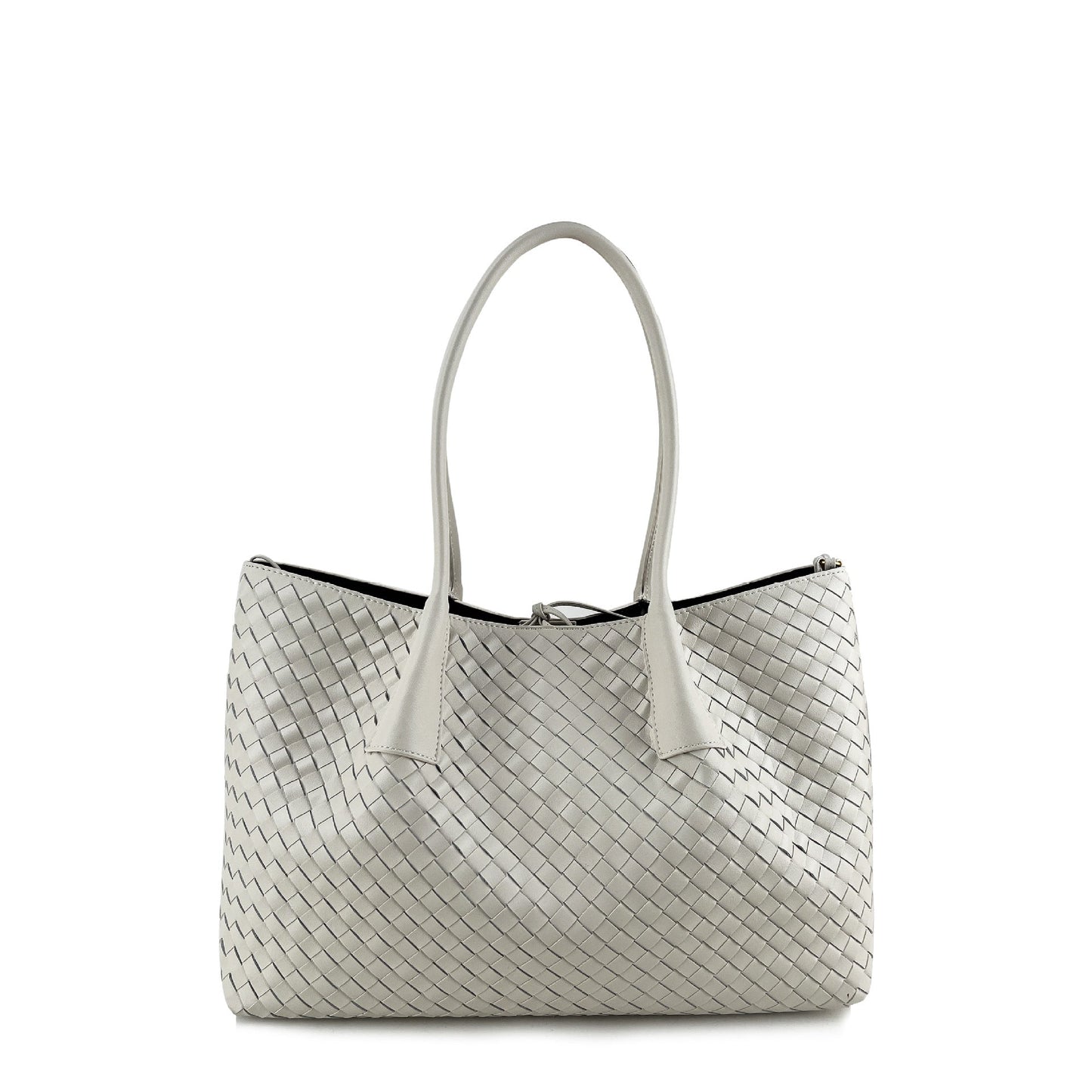 white big size leather tote handbag,women,front