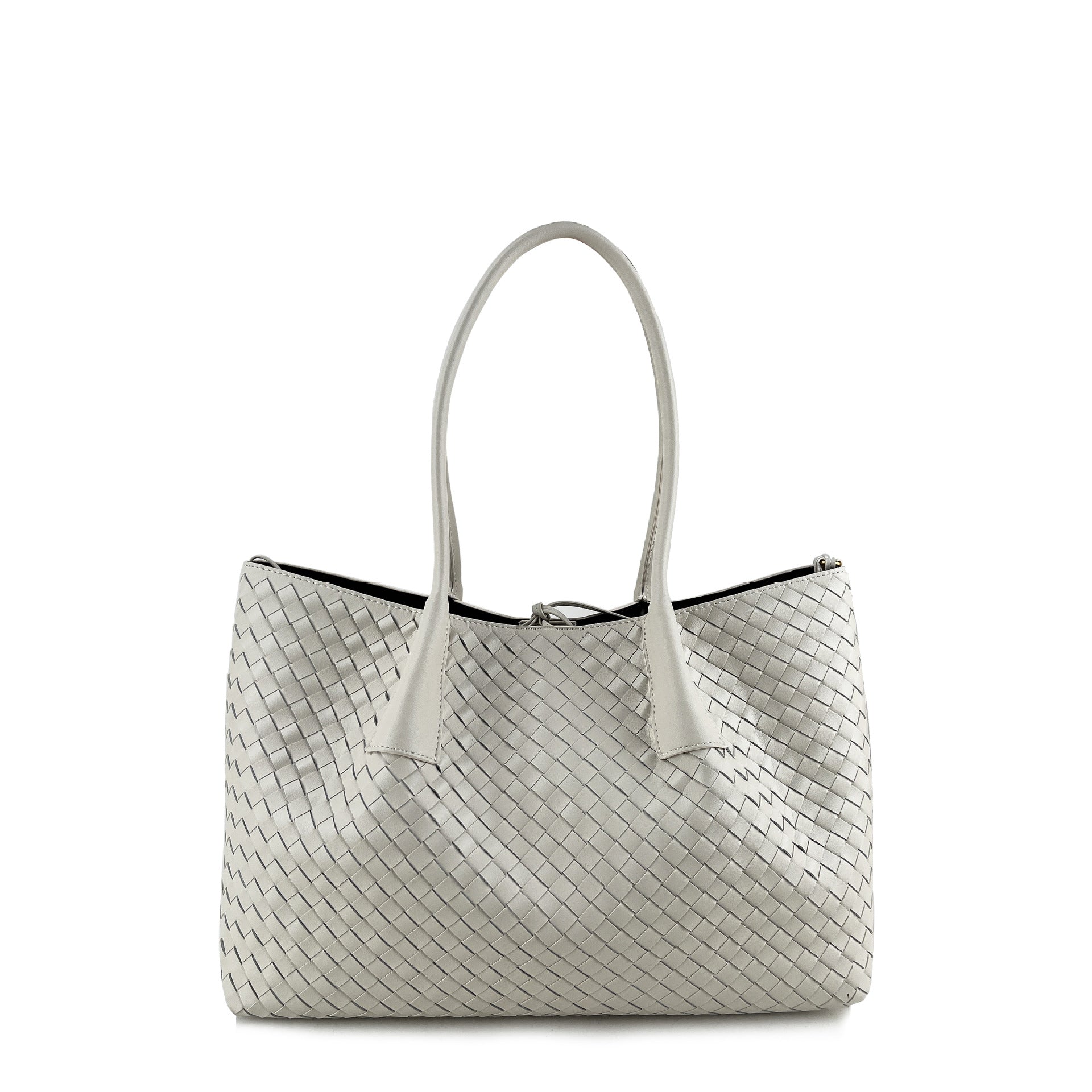 white big size leather tote handbag,women,front