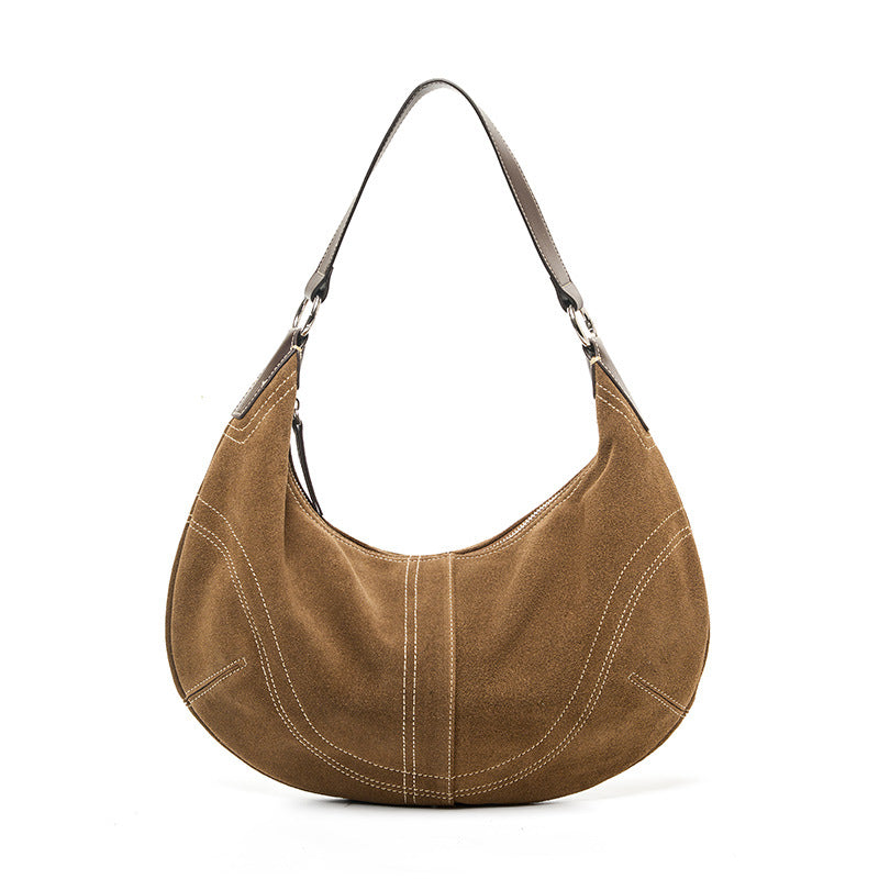khaki suede underarm bag,women,front