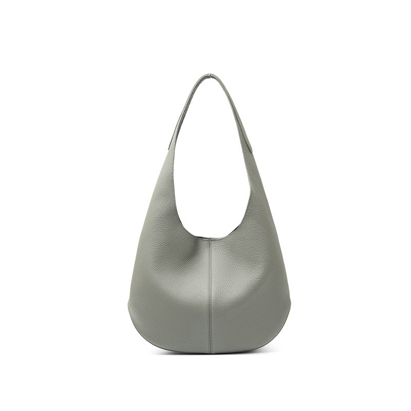 fanlosn castle gray leather underarm shoulder bag,women,front