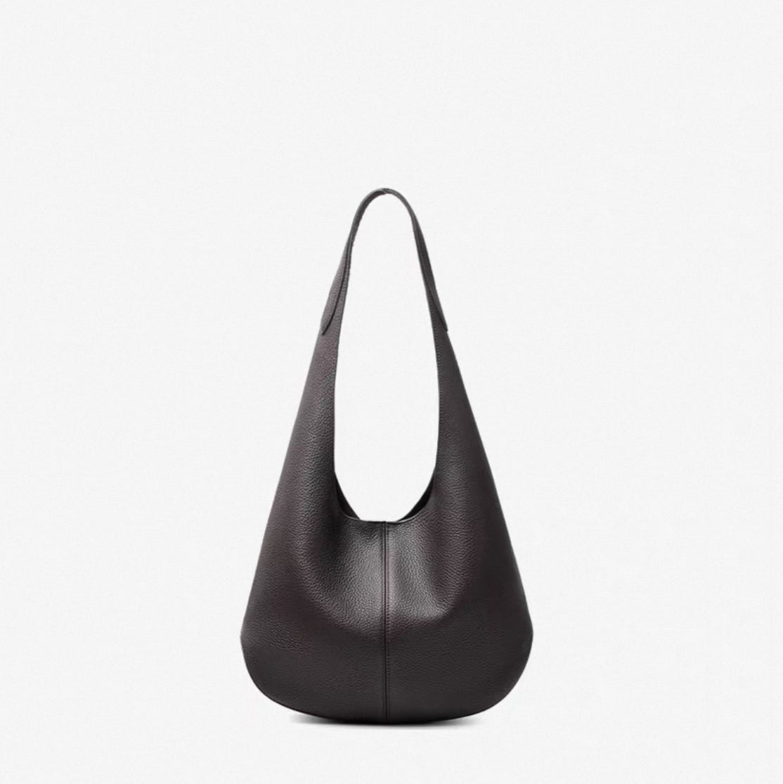 fanlosn chocolate leather underarm shoulder bag,women,front