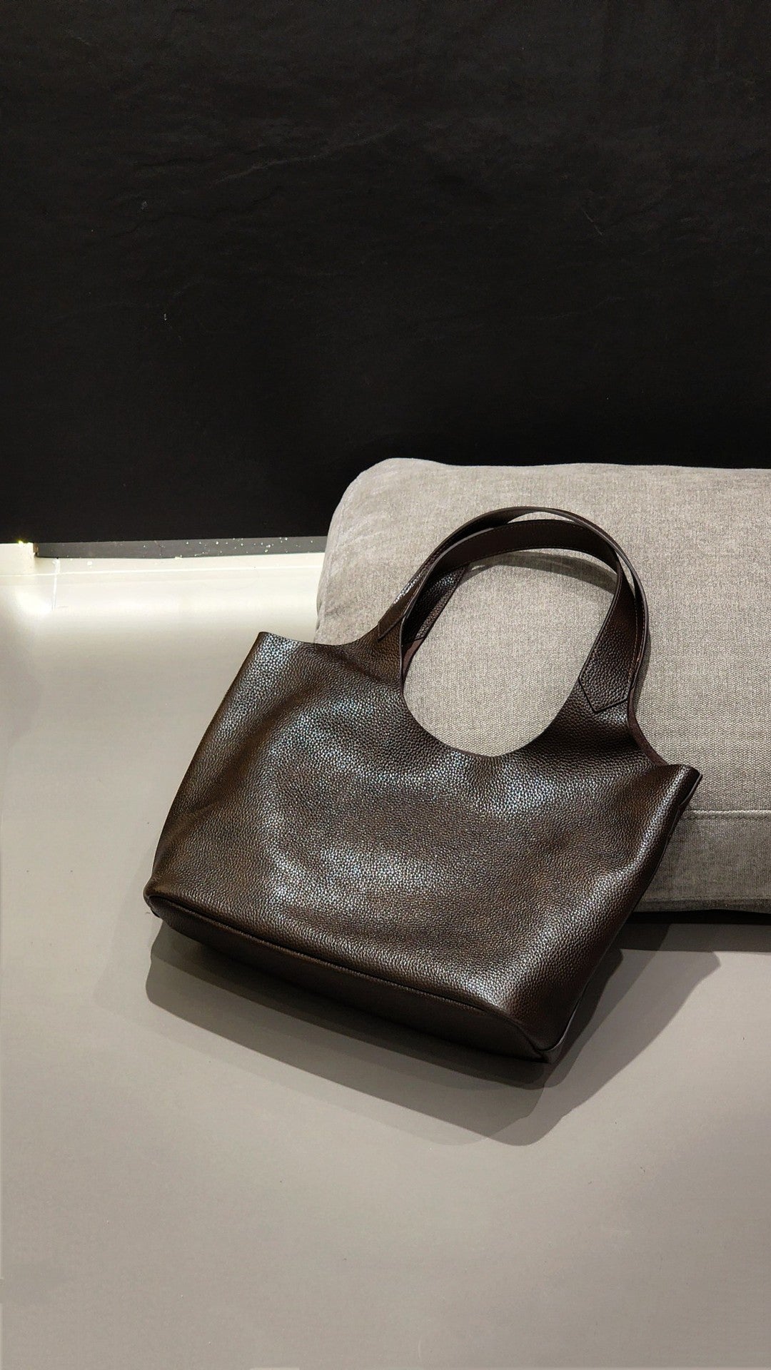 fanlosn small coffee leather underarm shoulder bag,women,flat