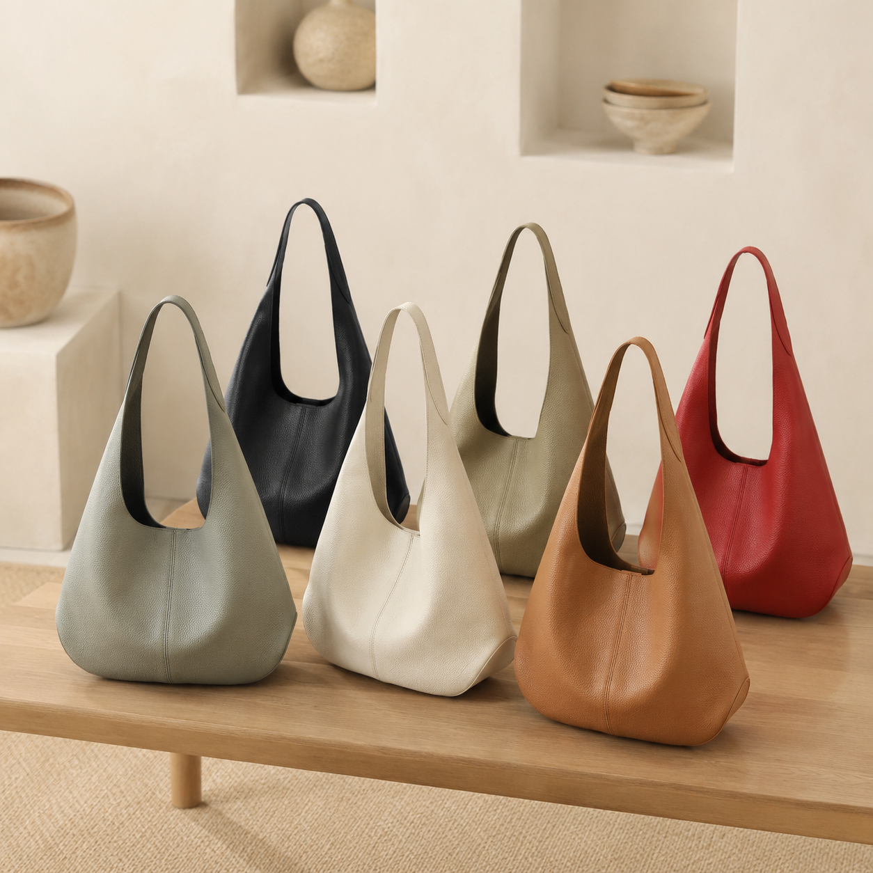 fanlosn green leather underarm shoulder bag,women,color display