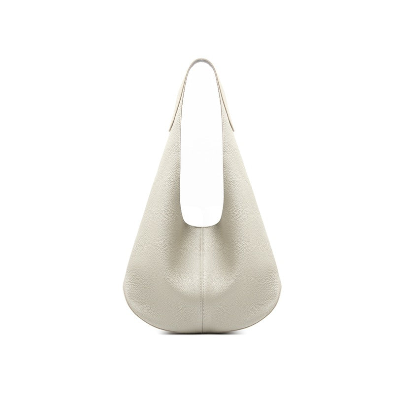 fanlosn wind gray leather underarm shoulder bag,women,front