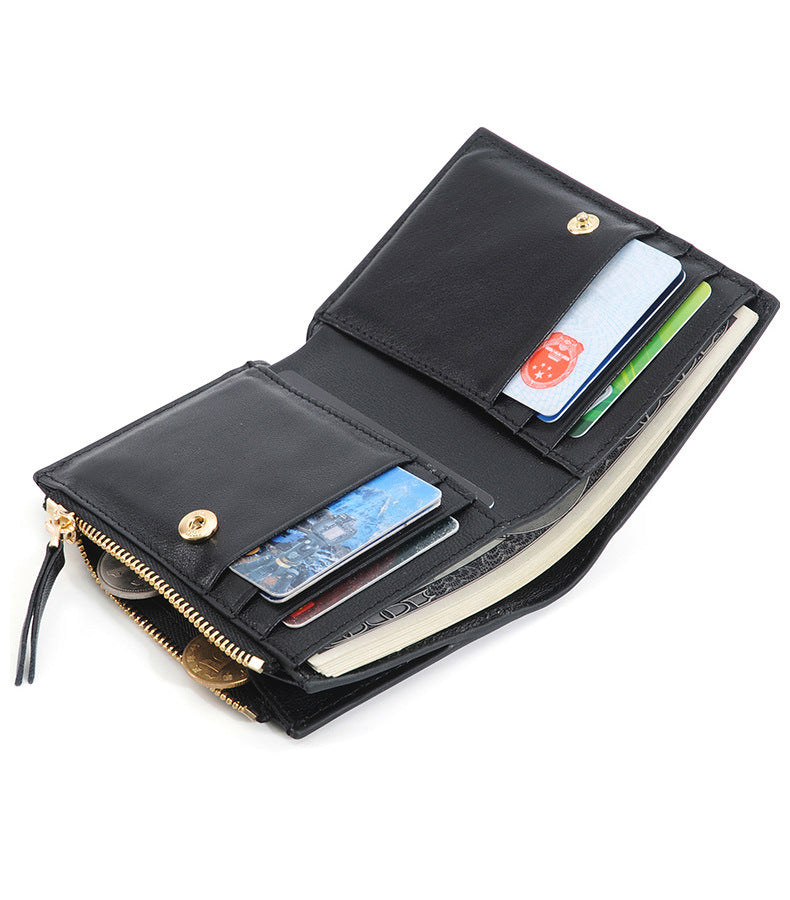 black fanlosn sheepskin woven leather wallet,women,inner 02